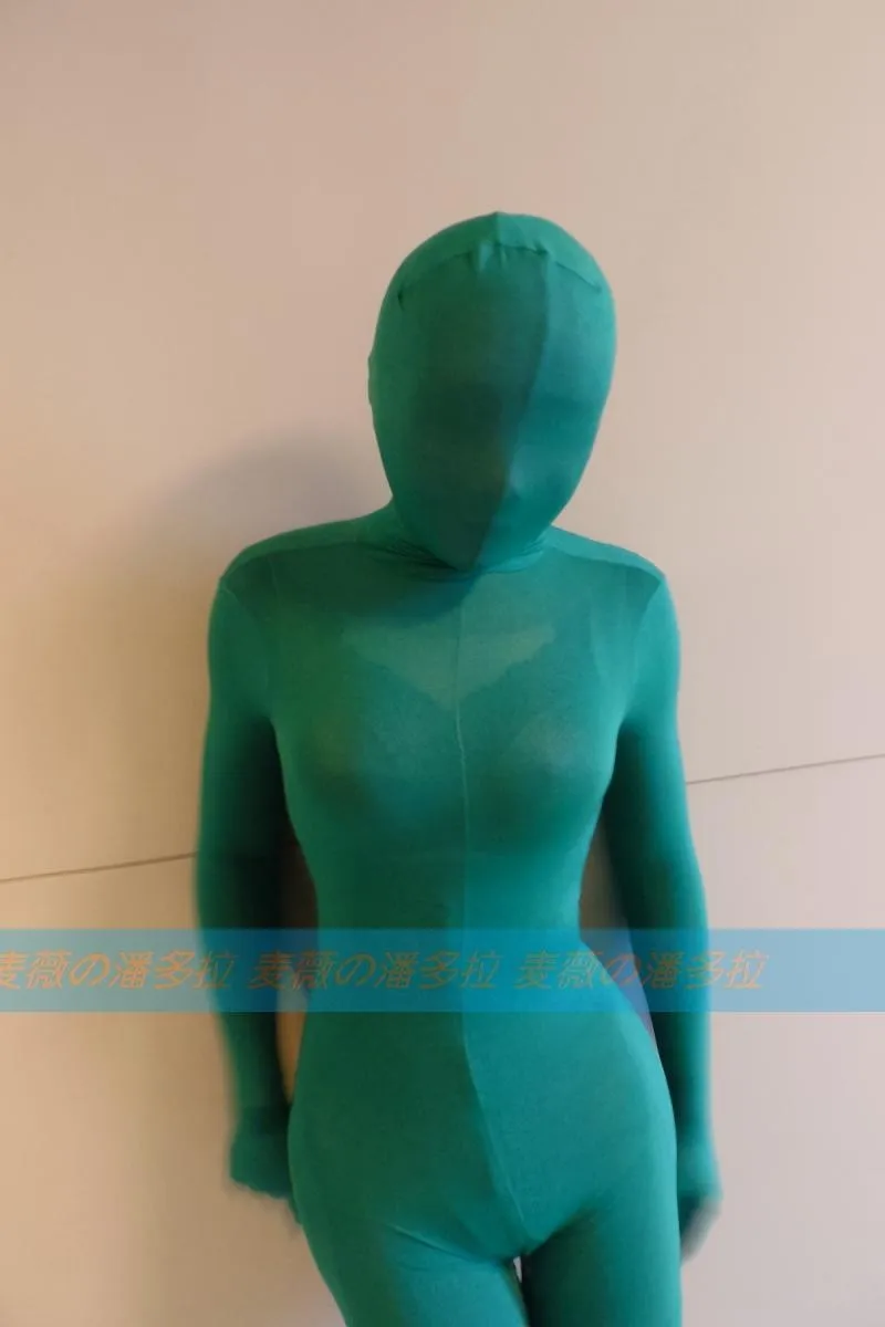 Cosplay&ware Mw801 Luxury Customize Korea Imported Shiny Silk Transparent Zentai Suit Sheer Nylon Bodysuit Fetish -Zentai shop online