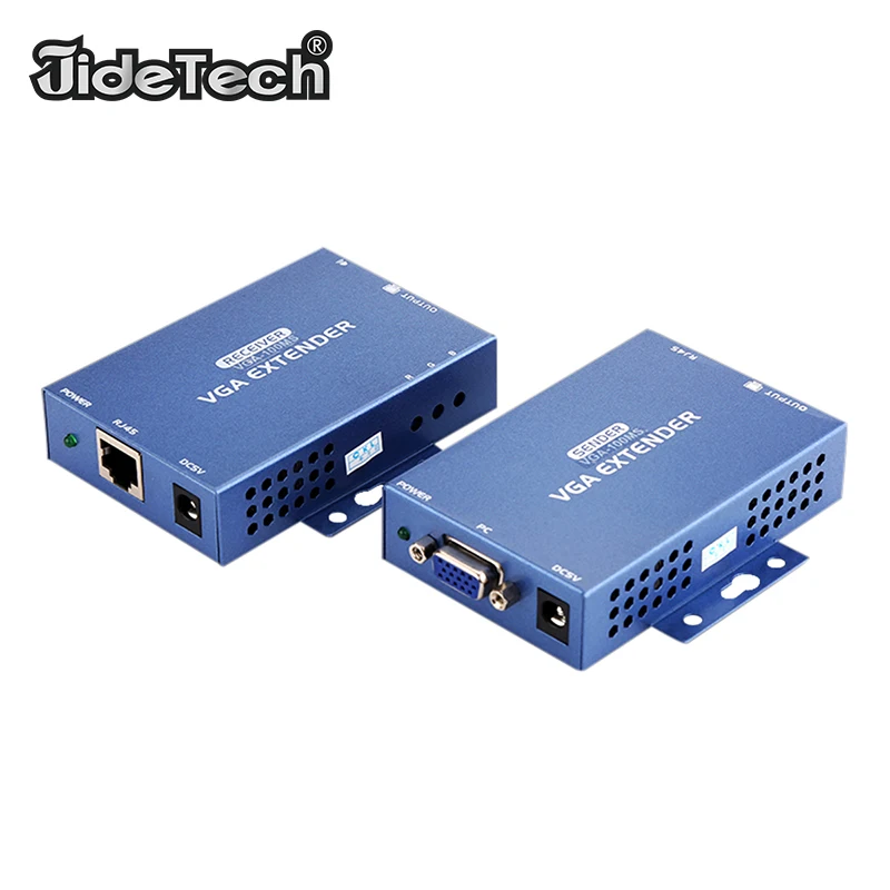 Cases VGA Video Extender with Audio over Single RJ45 Cat