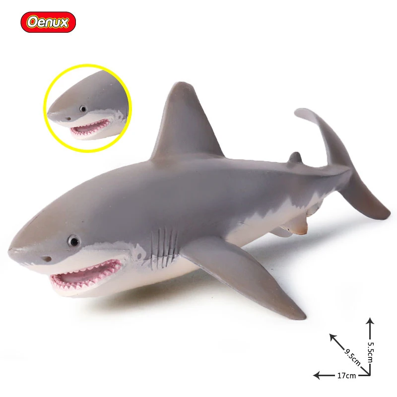 Oenux Sea Life дикарь мегалодон большая акула орка сперматозоидальный синий кит фигурки океанская жизнь Животные ПВХ Модель обучающая детская игрушка - Цвет: without box