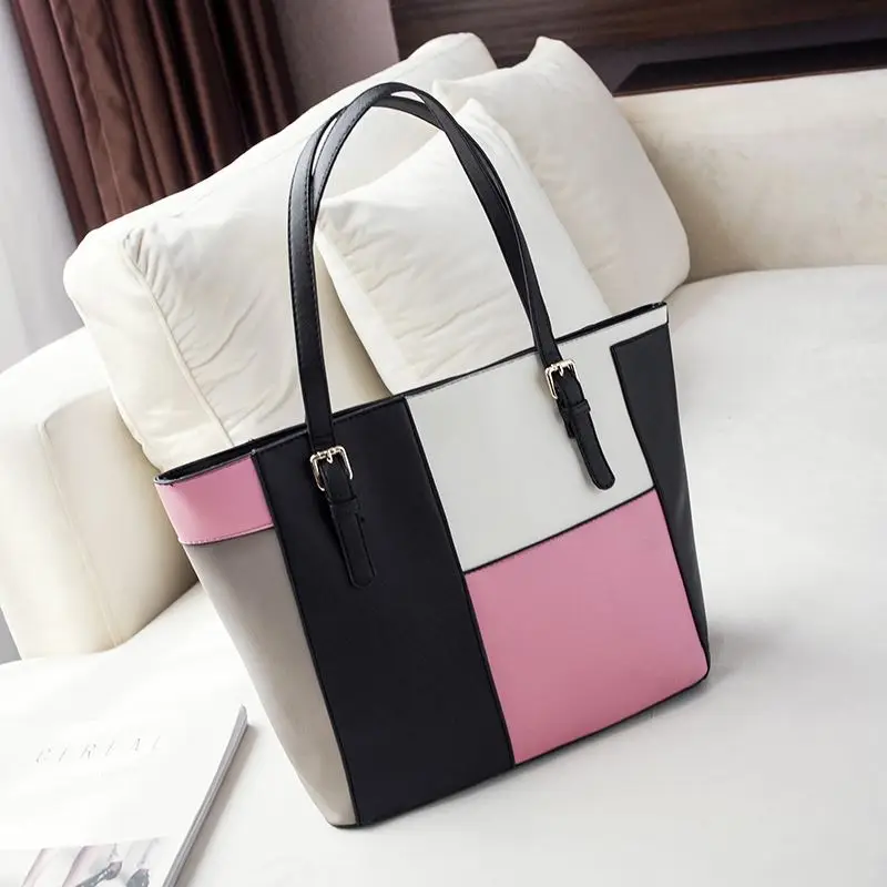 

Fashion Women PU Leather Handbags Brand Designer Big Bag Woman Shoulder Female Large Tote Bag High Quality Sac a Main 2019 New