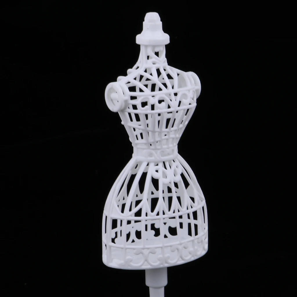 For 1/6 Blythe Doll Display Holder Dress Clothes Gown Mannequin Model Stand White