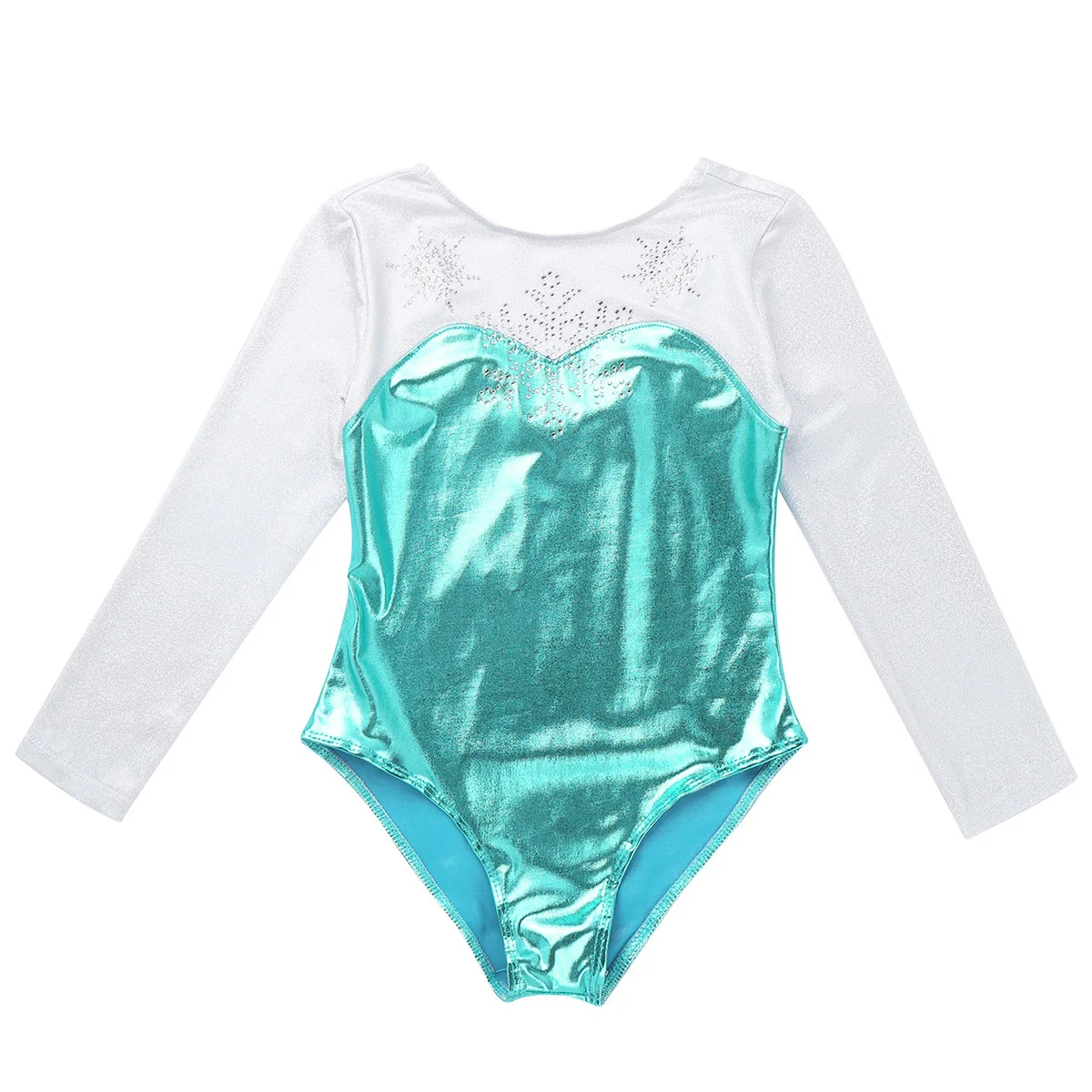 Toddler Baby Girl Swimwear Long Sleeve Shiny Metallic Rhinestone Swimwear Kids Swimsuit One Piece Children Bathing Suit Summer