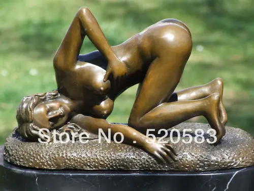 

EROTIC NUDE QUALITY PURE BRONZE STATUE SIGNED JOHN KOCH