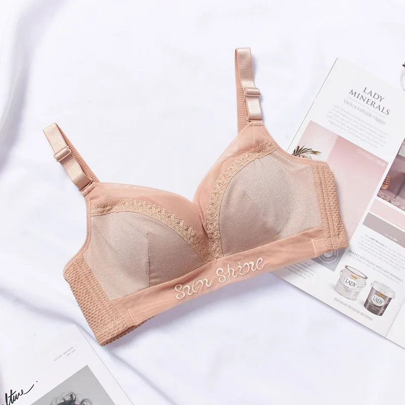Luxury Women Sexy Push Up Wireless Bra Deep V Brassiere Female Underwear Letters Embroidery Lingerie A B C Cup Luxury Women Sexy Push Up Wireless Bra Deep V Brassiere Female Underwear Letters Embroidery Lingerie A B C Cup