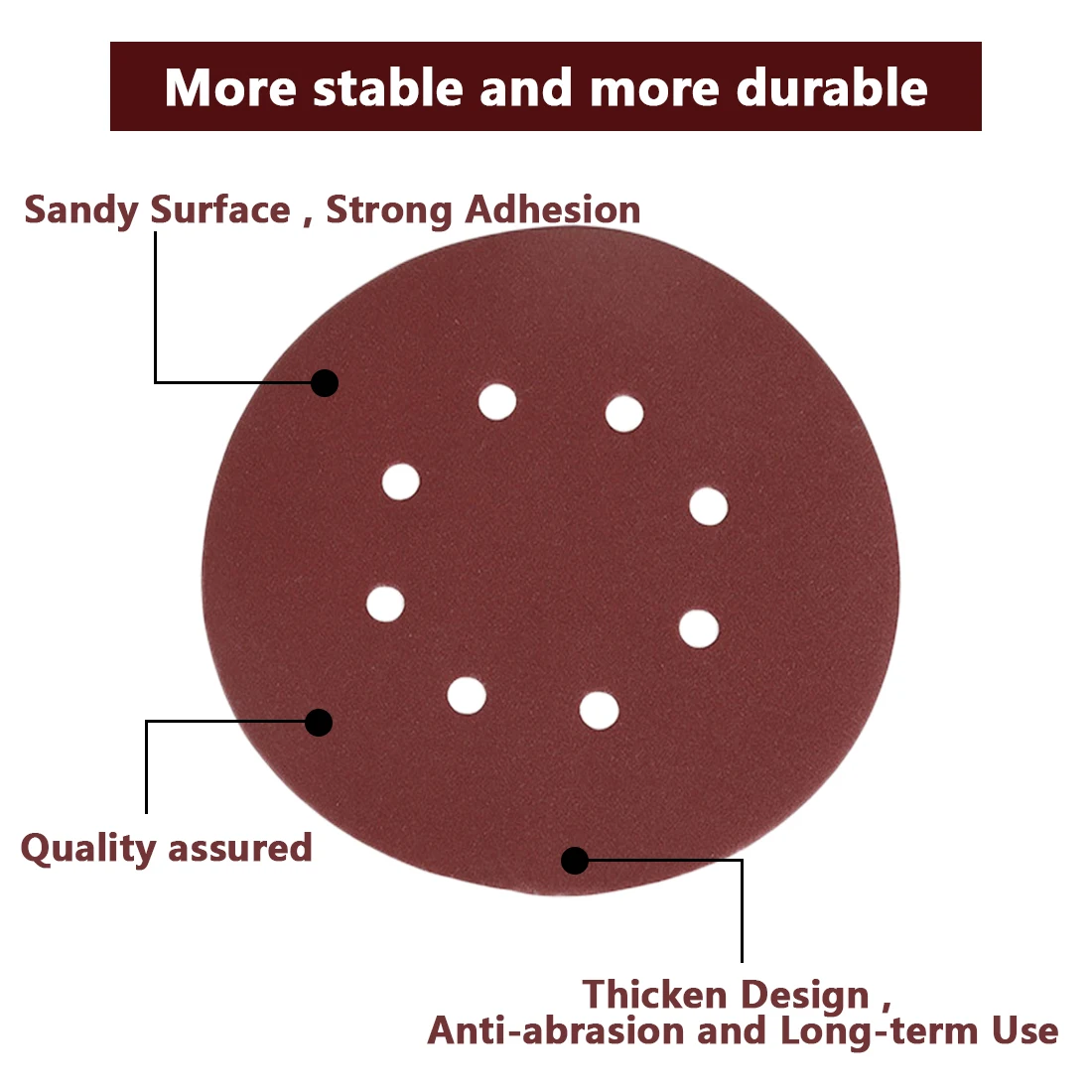 125mm 10pcs Round Sandpaper Disk Sand Sheets Grit 60-2000 Hook Loop Sanding Disc For Sander Grits