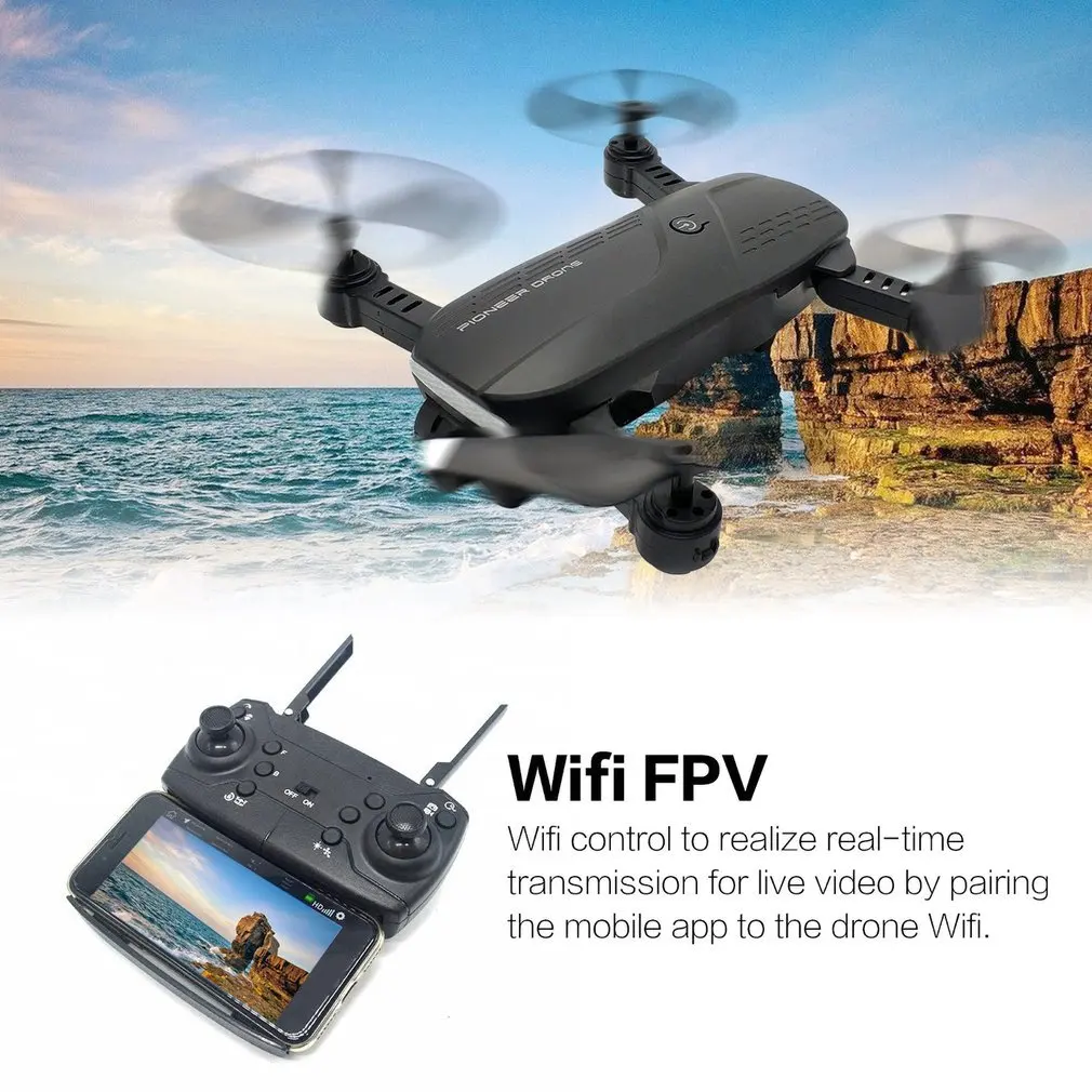 

LH-X41F Optical Flow Dual Lens Drone Four Axis Drone Helicopter Camera RC Drone with 2 Batteries and Remote Control