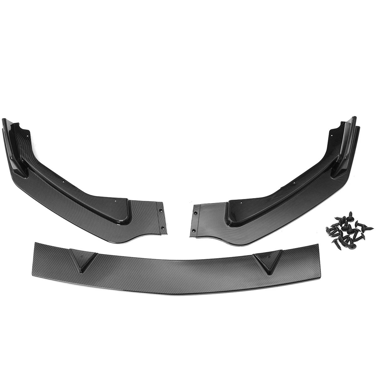 Carbon Fiber Look/Black Car Front Bumper Lip Body Kit Spoiler Bumper Splitter Diffuser For Infiniti Q50 Base Model