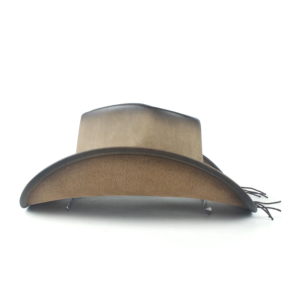 New Fashion Women Men Retro Vintage Turquoise Leather Strap Cowboy Cowgirl Caps