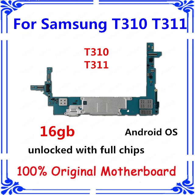 Разблокировка для Samsung Galaxy Tab 3 8 0 T310 T311 материнская плата 16 Гб Android OS установленная