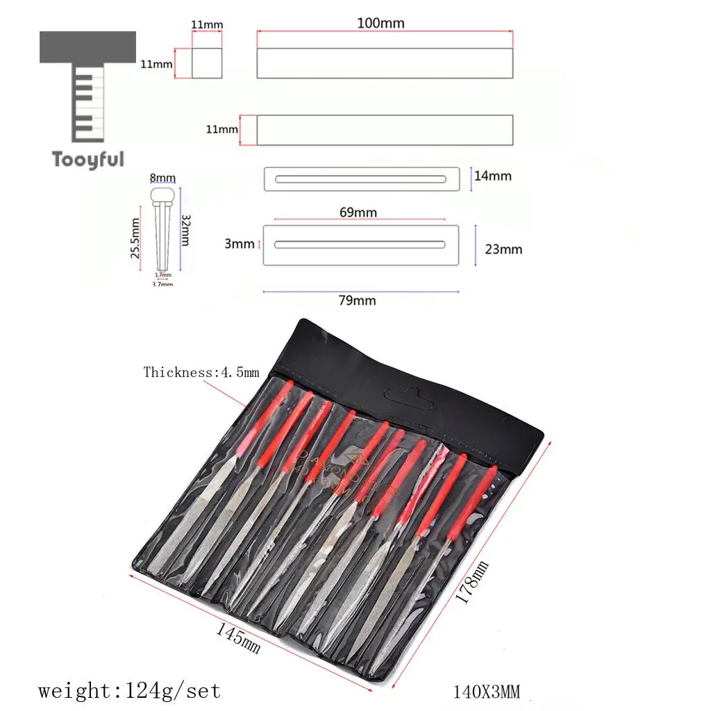 Tooyful 19Pcs Guitar Instrument Repair Tool Kit Grinding Stone Frets Nut File  Bridge Pins Set  