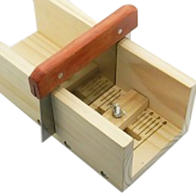 

Hardwood Handle Soap Cutter Straight Stainless Wax Dough Slicer Soap Making 88 XH8Z