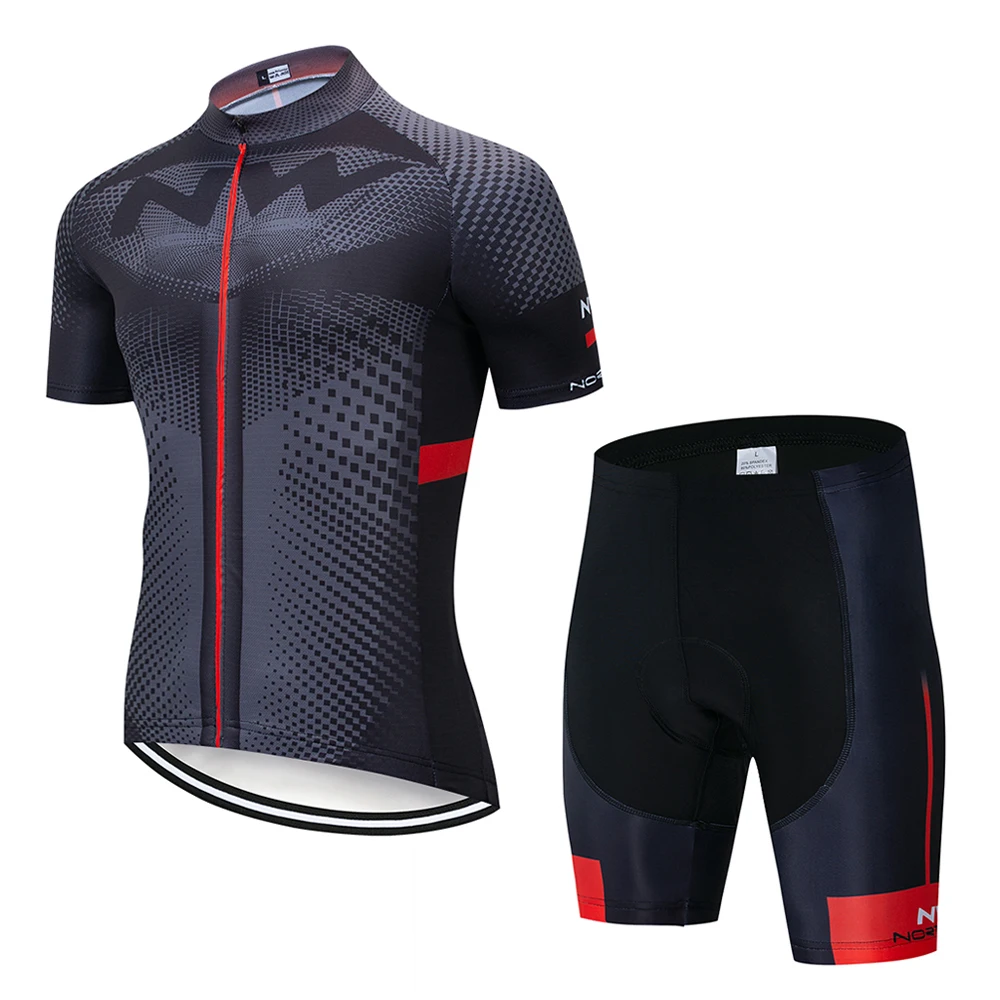 NW Men and Women Cycling Jersey Clothing Set Spring and Summer Men and Women Short Sleeve Breathable