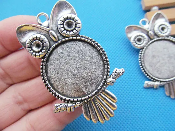 

10pcs antique silver tone night owl pendant/hanging charm/finding NO0006