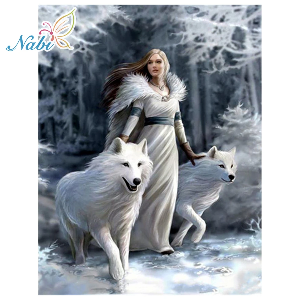 

5d diy diamond painting full square Diamond embroidery animals wolf - diamond mosaic diamond paint 476DD