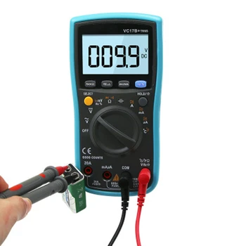

VC17B+ 6000 Counts True-RMS Digital Multimeter Auto Range AC/DC Voltage Current Meter Ohm Diode Voltmeter with Blacklight