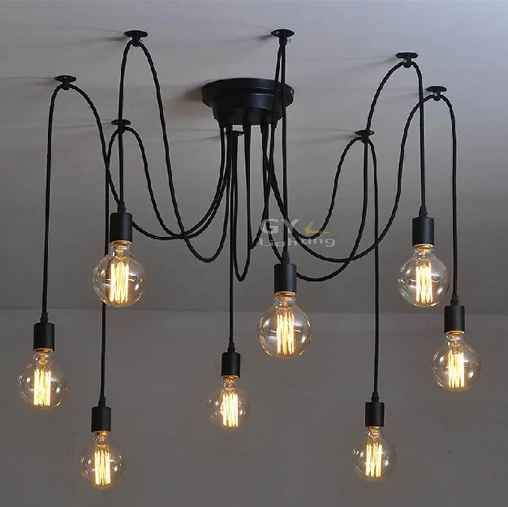 100 240v novelty art deco modern diy ceiling lights chandelier lustre brief wire hanging lamps