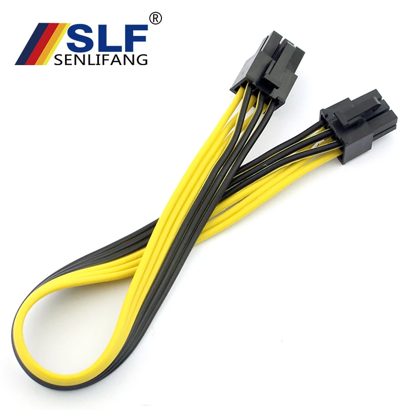 Graphics Video Card Miner Mining Wire 18AWG 1PCS PCI-E PCIE PCI-Express 6P Male to 6Pin Male DIY Power Cable BTC Extended