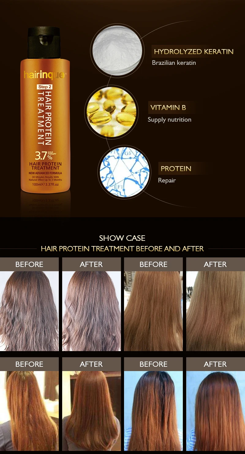 Hairinque Haarpflege Behandlung 3 7 Gold Therapie Keratin Und 100 Ml Shampoo Pre Behandlung Beste Feuchtigkeitsspendende Haar Behandlung Creme Spargut Innovative Produkte Zu Top Preisen