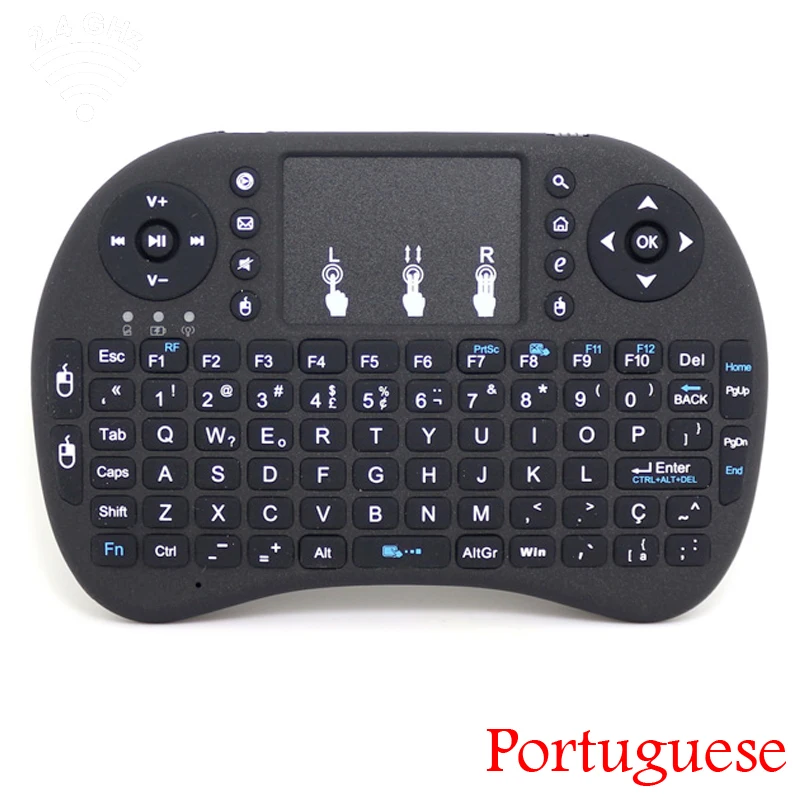Portuguese Version i8 Multi Function 2.4Ghz Wireless Mini Keyboard Air