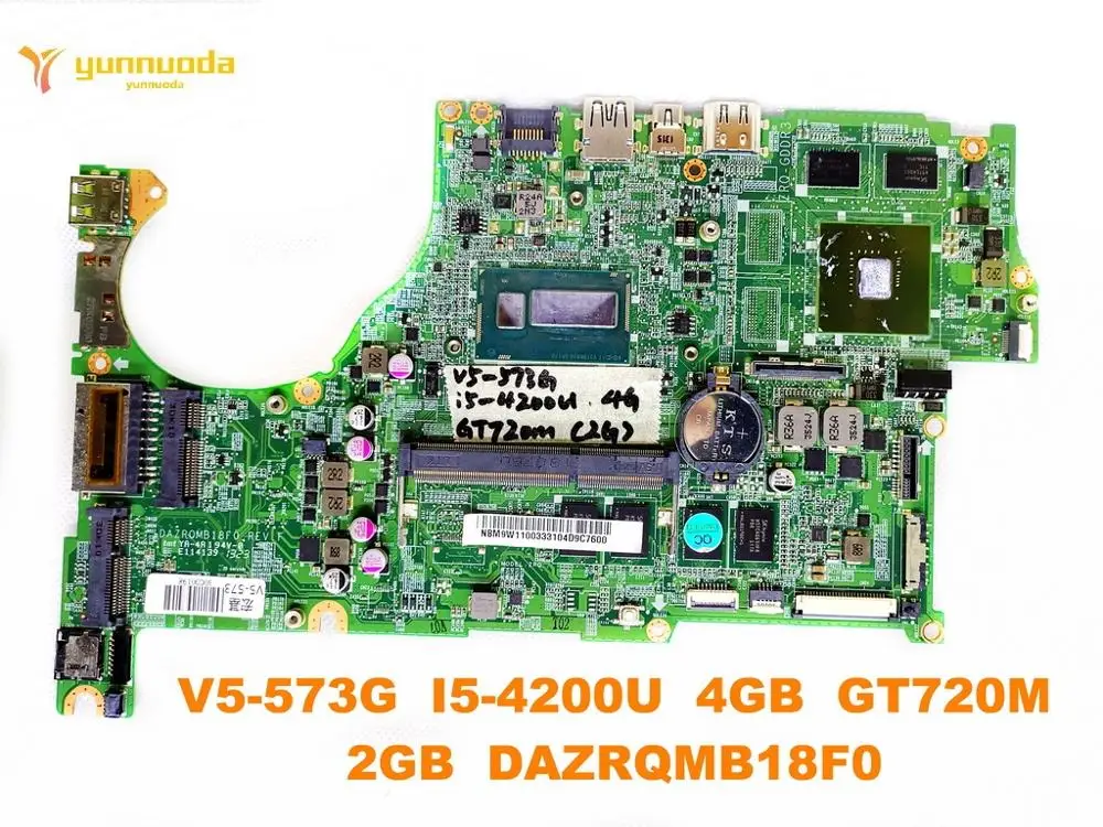 الأصلي لشركة أيسر V5-573G اللوحة المحمول V5-573G I5-4200U 4 GB GT720M 2 GB DAZRQMB18F0 اختبار جيد شحن مجاني