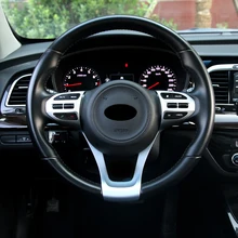 Для KIA Stonic ABS матовые автомобильные кнопки рулевого колеса рамка Крышка отделка внутренние авто аксессуары автостайлинг 2 шт