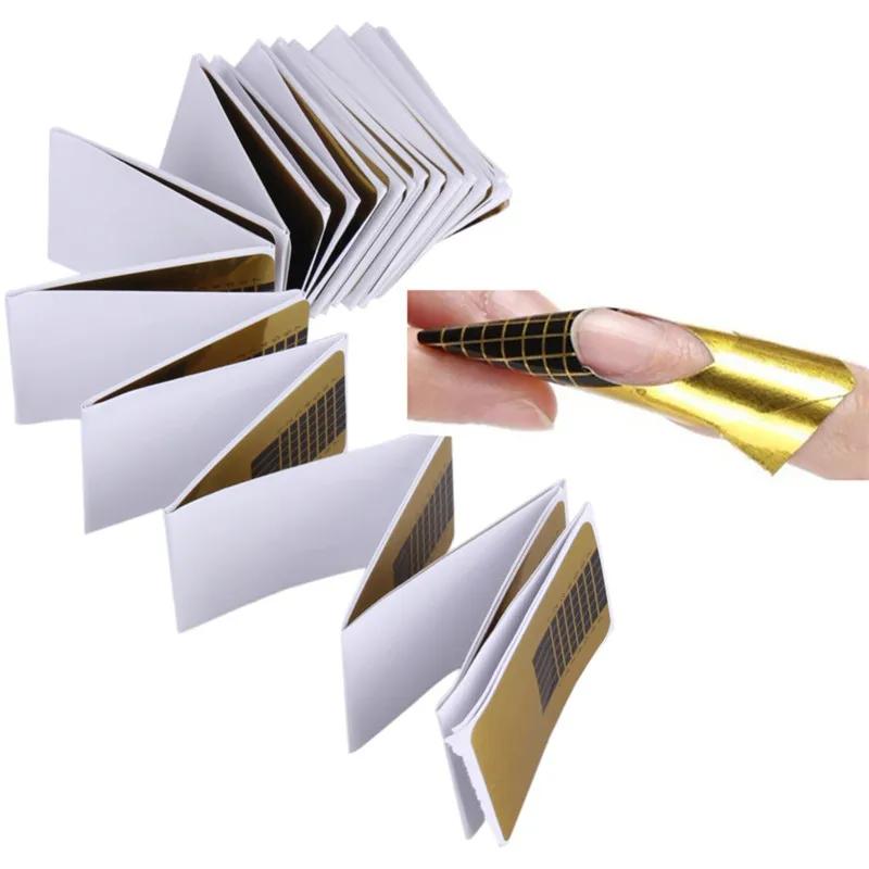 

RSTYLE 100 PCS/Lot Nails Gel Extension Sticker Nail Art Professional Acrylic Nail Forms Manicure Styling Tools