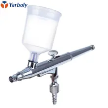 Двойное действие гравитационная подача Аэрограф пистолет распылитель жидкость чашка дизайн ногтей Краска татуировки торт
