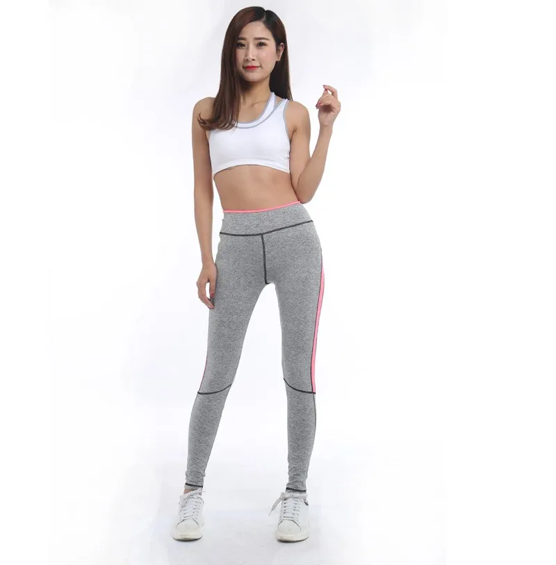 2017 Women Lady Activewear Pink Legging Spring Summer light grey Pant Autumn High Waist Leggins 1208 American Original Order 16