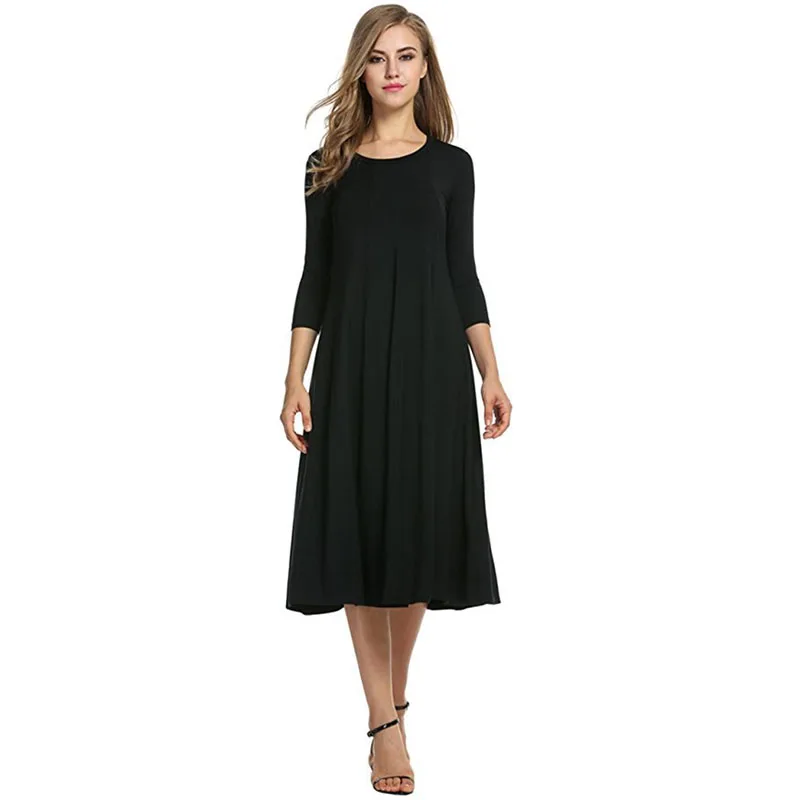 Осенние длинные платья для беременных женщин; нижняя одежда; женское платье для беременных; Vestidos Gravidas; Одежда для беременных; 3XL - Цвет: Черный