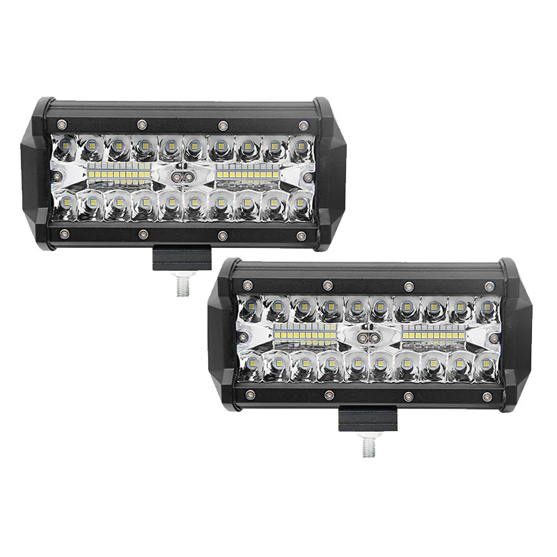

2PSC 7 inch 120W LED Light Bar Waterproof LED Pods Spotlight Fog Driving Lighting Lamp For Off Road Truck Car SUV Boat Durable