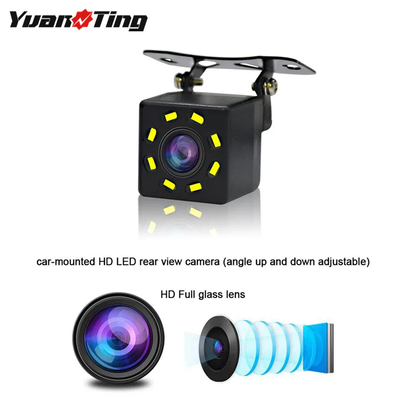 

YuanTing Universal Rear View Camera 170 Wide Angle Auto CMOS HD LED Backup Reverse Parking Waterproof 12V for car monitor Stereo