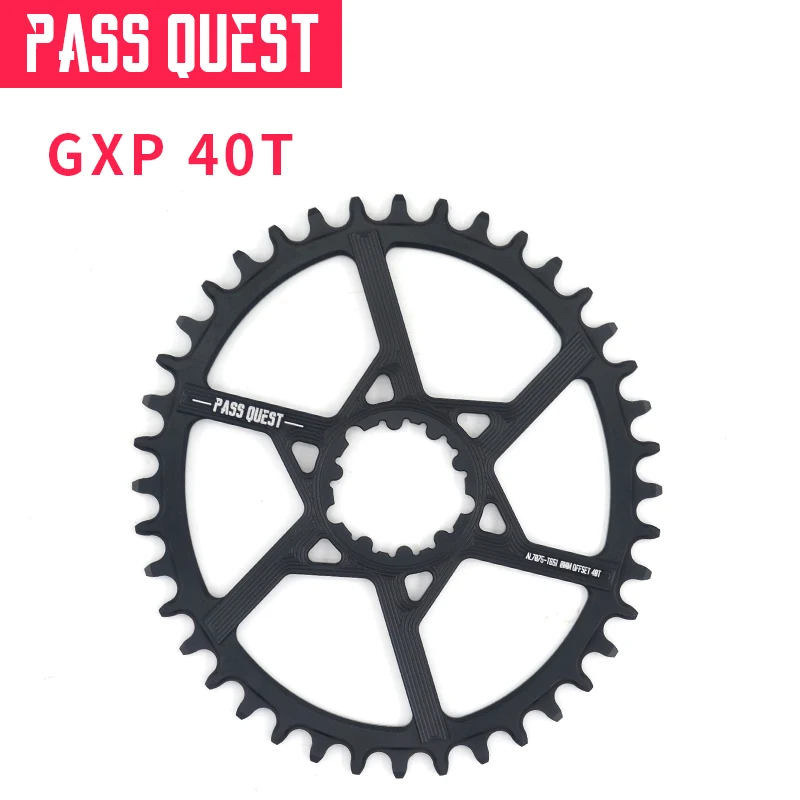 Пройти QUEST GXP Овальный узкий широкий набор велосипедных звездочек для Sram XX1 X01 MTB Горный Велосипедное колесо цепной передачи Экипировка велосипедиста смещение 0 мм 32-40T - Цвет: 40T