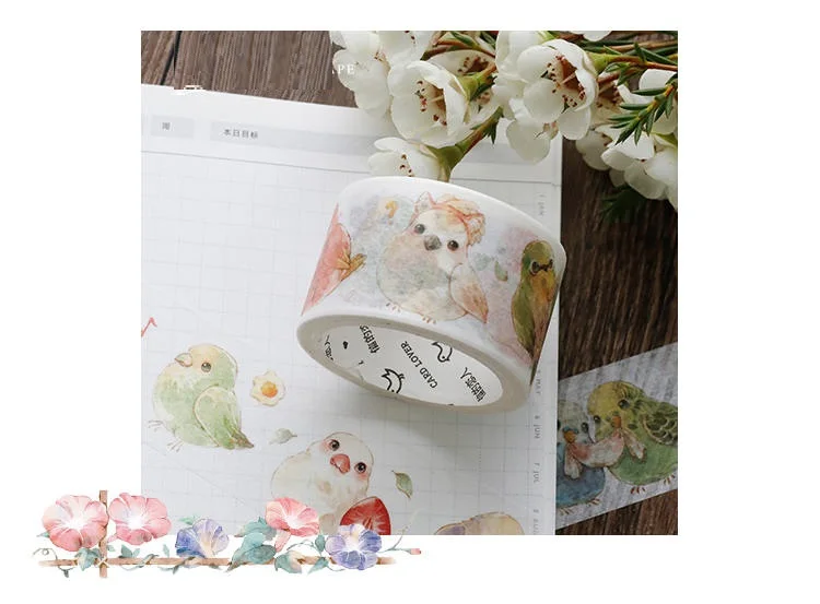 10 новых Васи клейкие ленты животные/панда/птицы/цветы японский декоративный клей DIY маскирующая бумага клейкие ленты наклейки этикетки дневник подарки