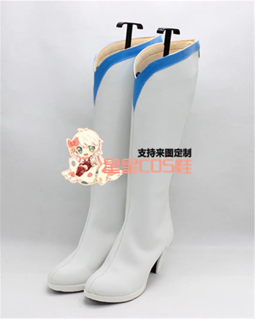 

Белые длинные сапоги для косплея для девочек Touhou Project Kotiya Sanae X002
