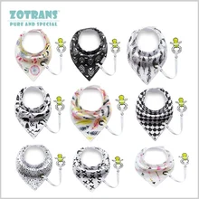 1 шт. детские нагрудники легко носить с собой Соска с веревкой стрелка животное изображение двойной хлопок треугольное полотенце Аксессуары для младенцев