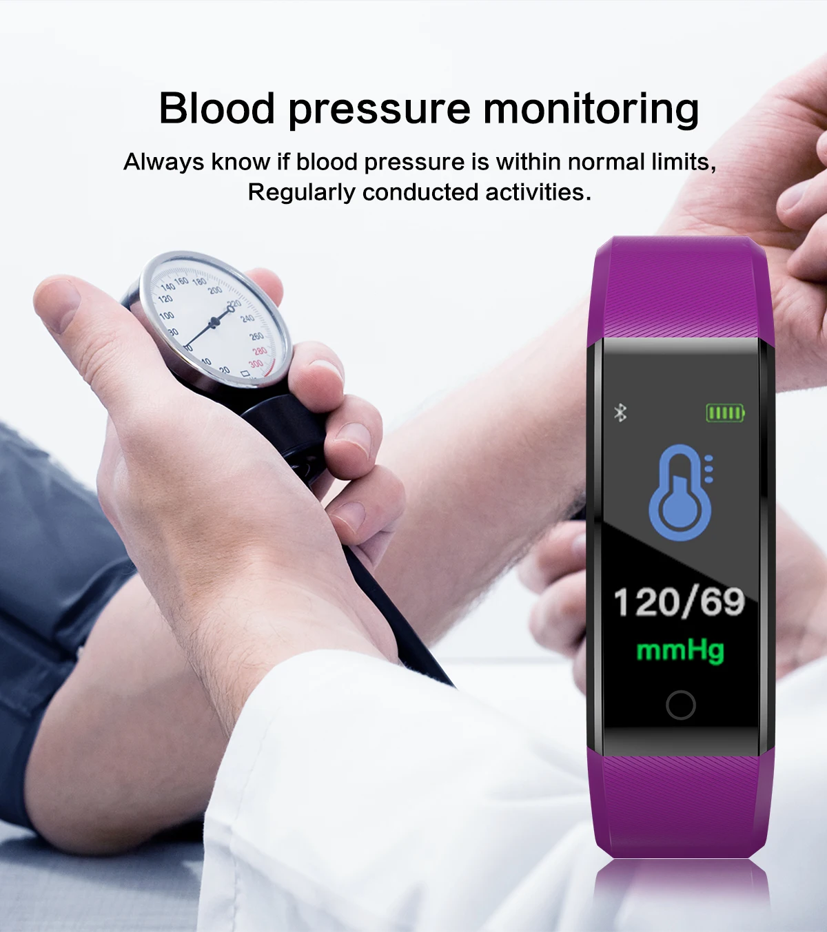 

Freeship Color Screen Smart Bracelet Pedometer Sports Fitness Bracelet Smartwatch Pedometer Heart Rate Blood Pressure Monitor
