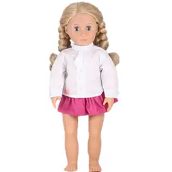 Топ Мода Обычная кукла костюмы OG белая рубашка красный юбки для женщин 18 дюймов девушка кукла Best День рождения Рождественский подарок