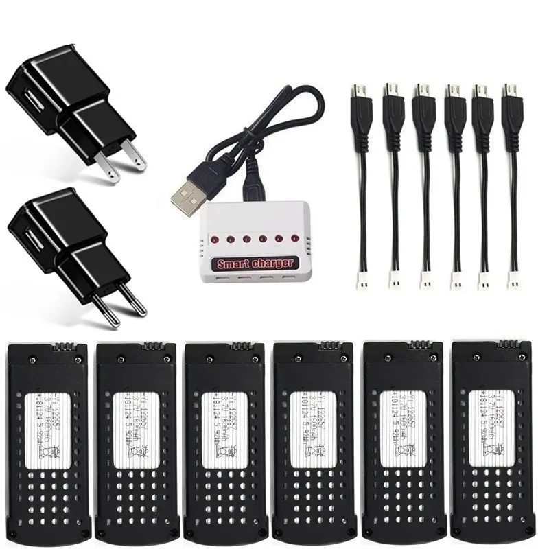 

Original 3.7V 1600mAh Lipo Battery With ( 6-in-1 ) Charger For SG106 RC Helicopter Quadcopter Spare Parts 3.7v Drone Battery