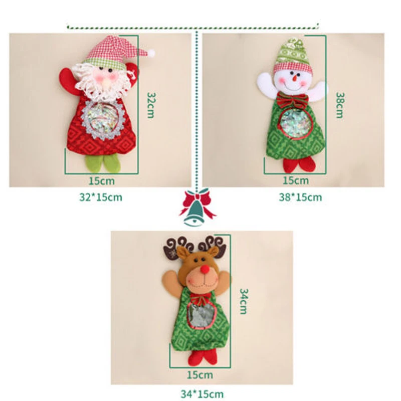 DIY Christmas Party Decor Gift Bags Sweet Candy Xmas Stocking Handbag