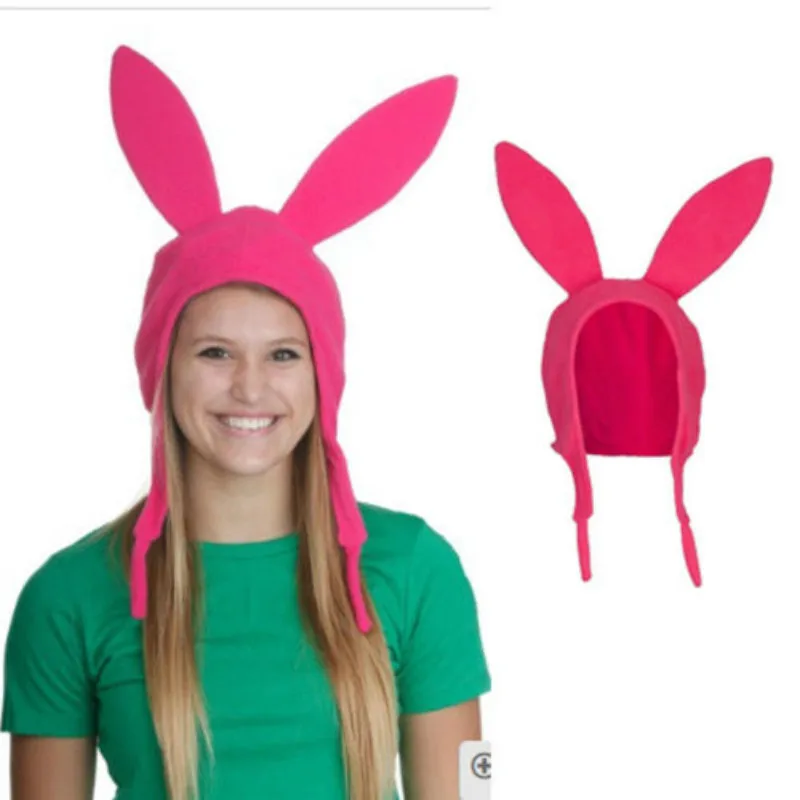 2018 семейная подходящая шапка Louise Bunny Ears Cosplay Beanie розовая для мамы девочки Забавная
