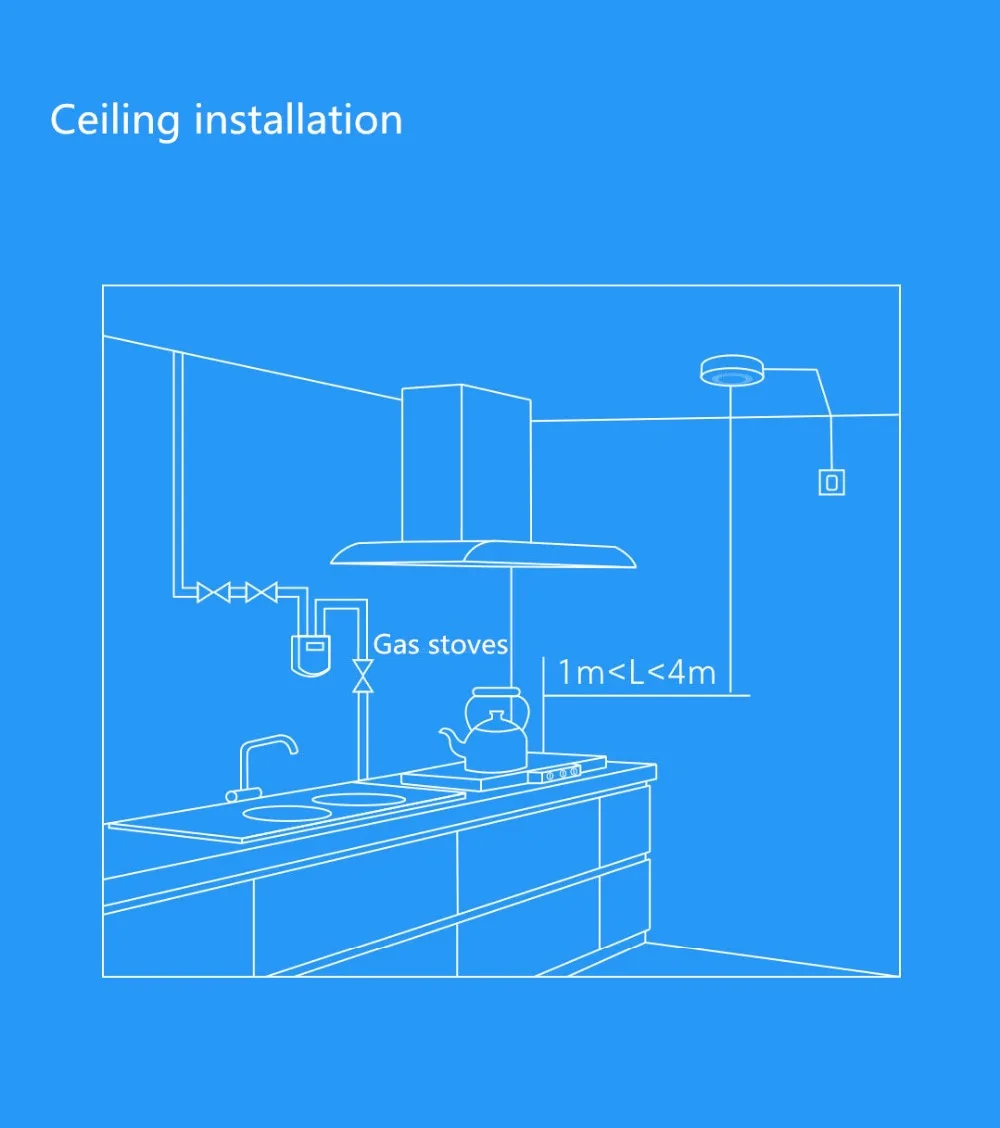 Xiaomi Honeywell детектор газа сигнализации, Aqara Zigbee пульт дистанционного управления CH4 мониторинг потолка и настенный легко установить работу приложение Mijia