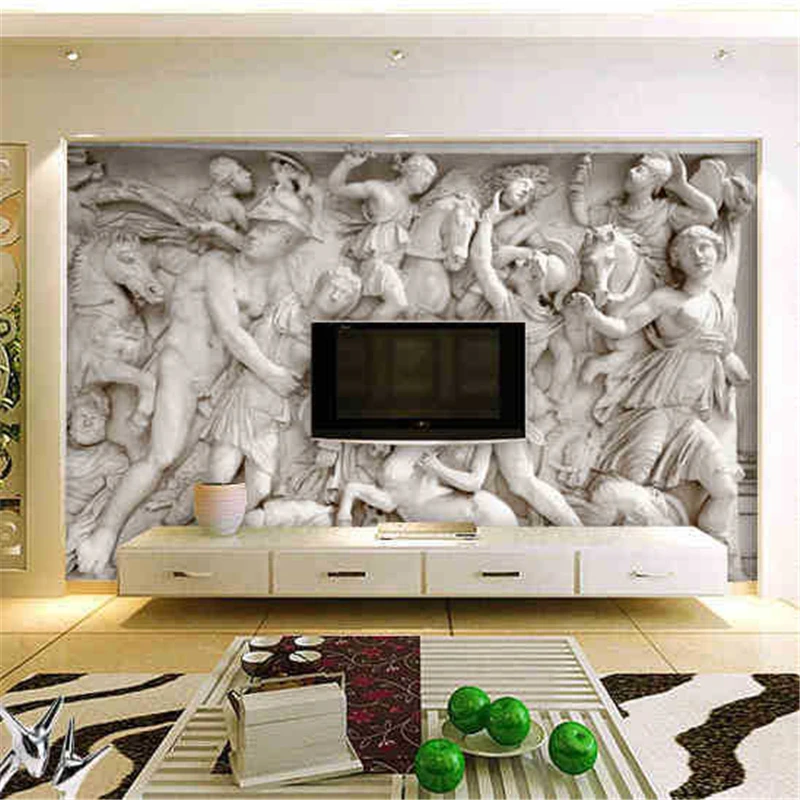 

beibehang Custom photo wallpapers 3D European Roman statues art wall paper restaurant retro sofa backdrop 3d wallpaper 3d mural