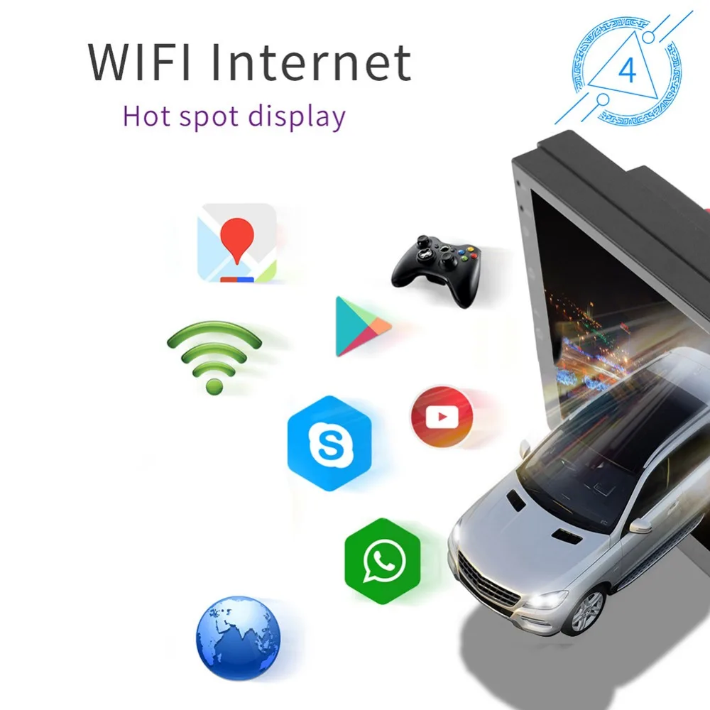 Android 8,1 четырехъядерный 7 дюймов 2 DIN сенсорный экран автомобильный HD MP5 плеер Радио BT USB FM gps wifi рулевое колесо управление Зеркало Ссылка