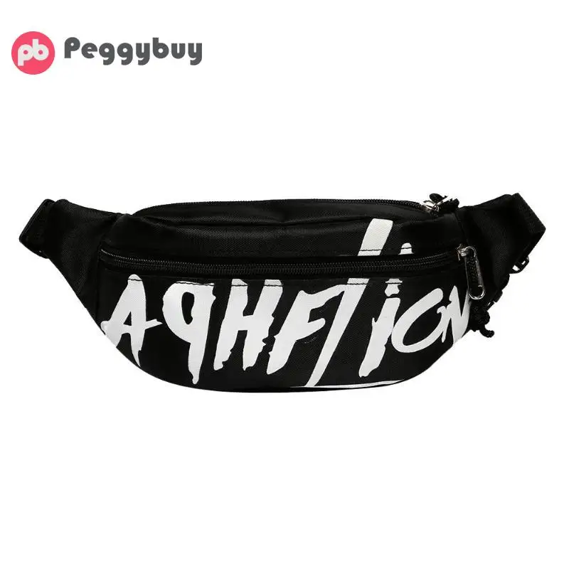 

Unisex Chest Bag College Style Waist Pack Casual Canvas Belt Zipper Girl Casual Street Messenger Crossbody Bag Soft Handbag 2018