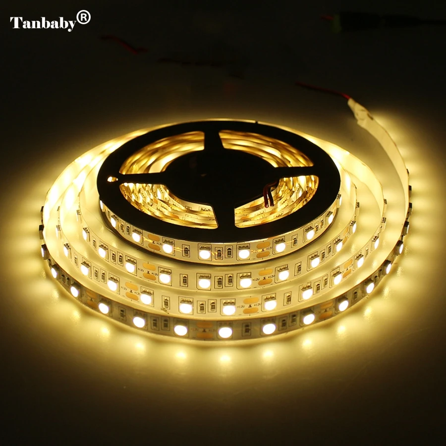 SMD 3528 5050 5630 3014 Светодиодная лента 12 В постоянного тока гибсветильник 60