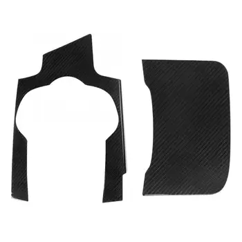 

2pcs Carbon Fiber Car Center Console Gear Shift Panel Trim Cover Frame Fit for Alfa Romeo Giulia 2017 2018 2019