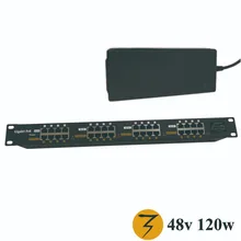 Горячие Gigabit пассивное питание через ethernet 16 Порты и разъёмы и 48v120w адаптер переменного тока Мощность над инжектор Ethernet работать с маршрутизатором устройство для видеонаблюдения IP Камера