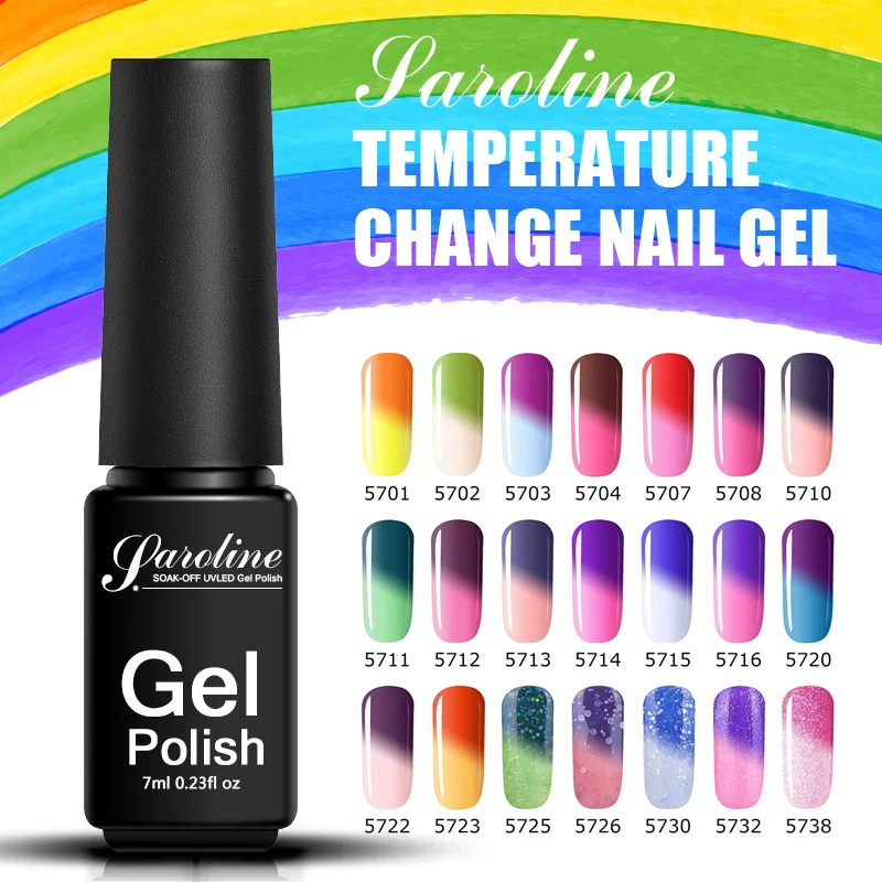 Saroline Mood Temperature Change Nail Glue Semi Permanent 7ml Uv Led