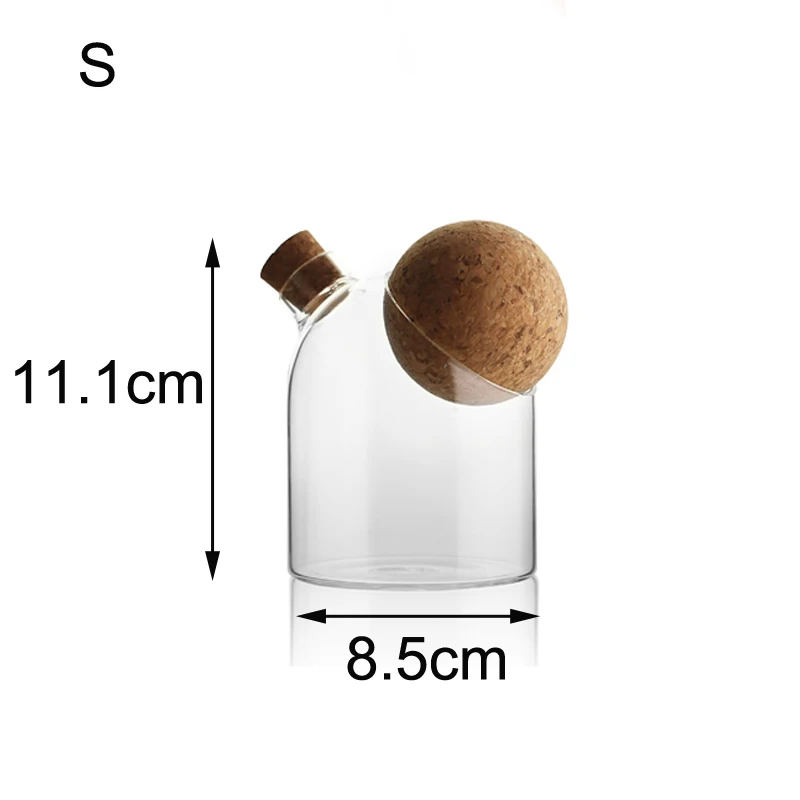 Герметичный резервуар для хранения в скандинавском стиле, кухонные бутылки для хранения продуктов, емкость для орехов, стеклянная банка с крышкой, контейнеры для хранения, домашний орнамент - Цвет: S
