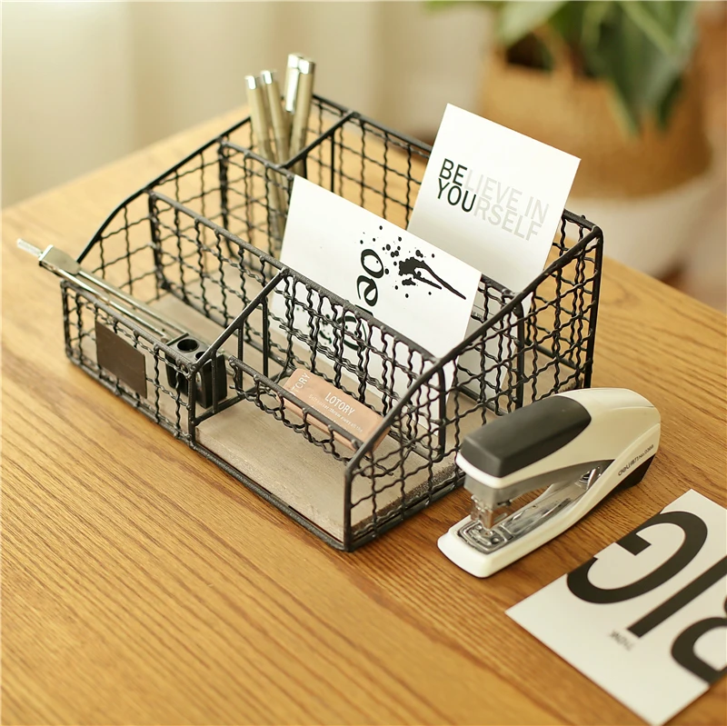 الشمال نمط الحديد الفن شبكة تخزين الرف حامل كتب سطح المكتب مجلة الرف منظم منزلي الديكور